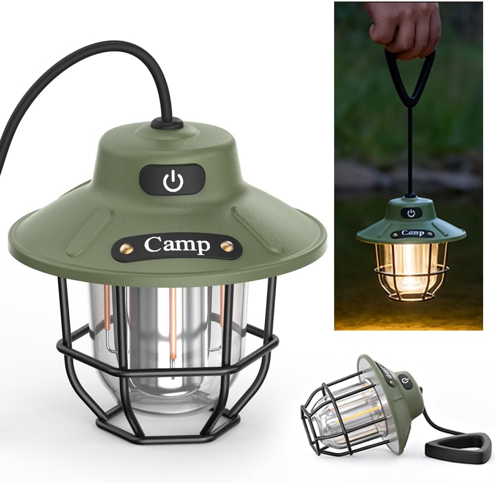Linterna camping recargable 1200lm 3 brillos modos SOS
