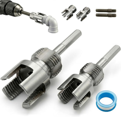 Paquete 2 Enhebradores Tubo PVC 4en1 Corte Rosca