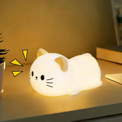 Luz nocturna gato bebé regulable 7 colores RGB con sonido