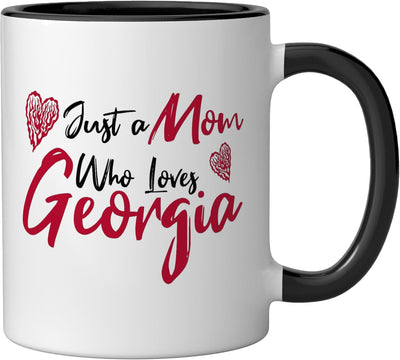 Taza de cerámica para mamá de Georgia negra/blanca