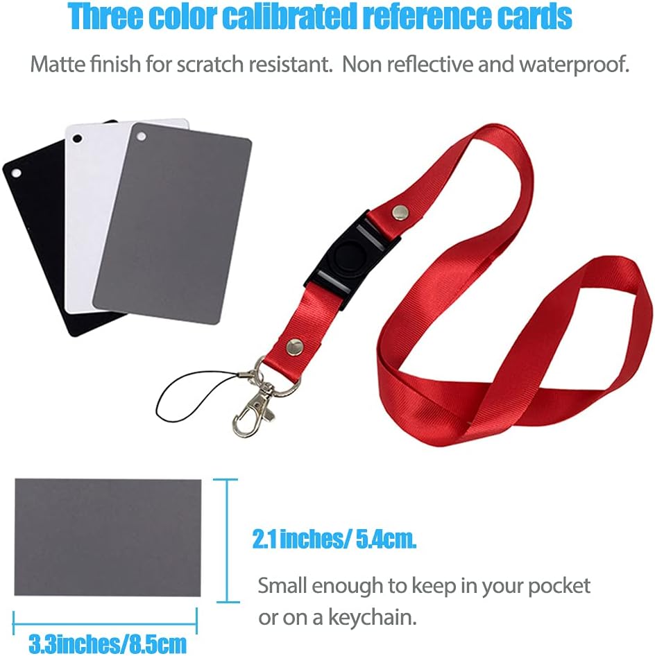 Tarjeta balance blanco gris 18% con reflektor y bolsa transporte