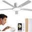 Ventilador techo 52pulg luces LED control remoto 6 velocidades