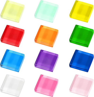 Imanes de cristal 12 colores para refrigerador y oficina