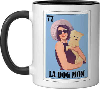 Taza cerámica para mamá diseño mexicano negro/blanco