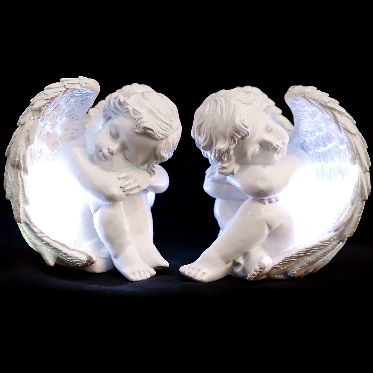 Estatua Cupido con luz decoración hogar juego 2