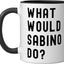 Taza cerámica What Would Sabino Do Negro/Blanco