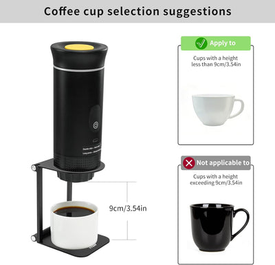 Soporte cafetera expreso plegable portátil gotero V60 negra