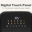 Freidora aire digital 12en1 7.5qt ventana negra