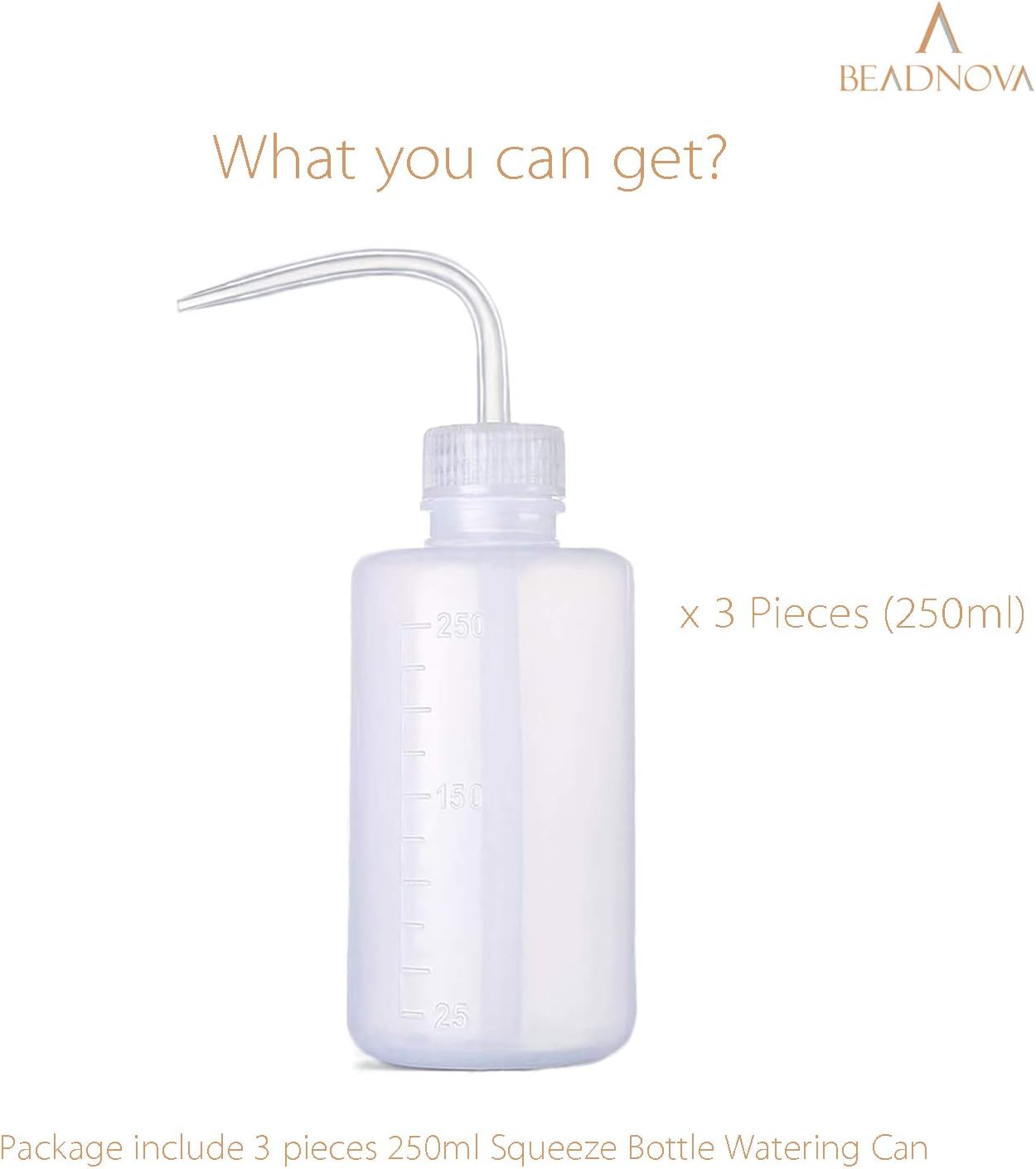 Botella exprimible regar plantas 8oz plástico 3uds