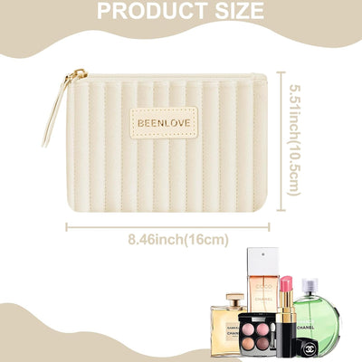 Bolsa maquillaje viaje beige