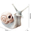Escultura calavera caracol resina decoración jardín escritorio