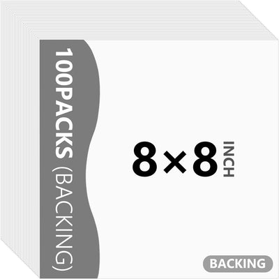 100 Tableros Blancos Sin Ácidos 8x8pulg para Fotos e Impresiones