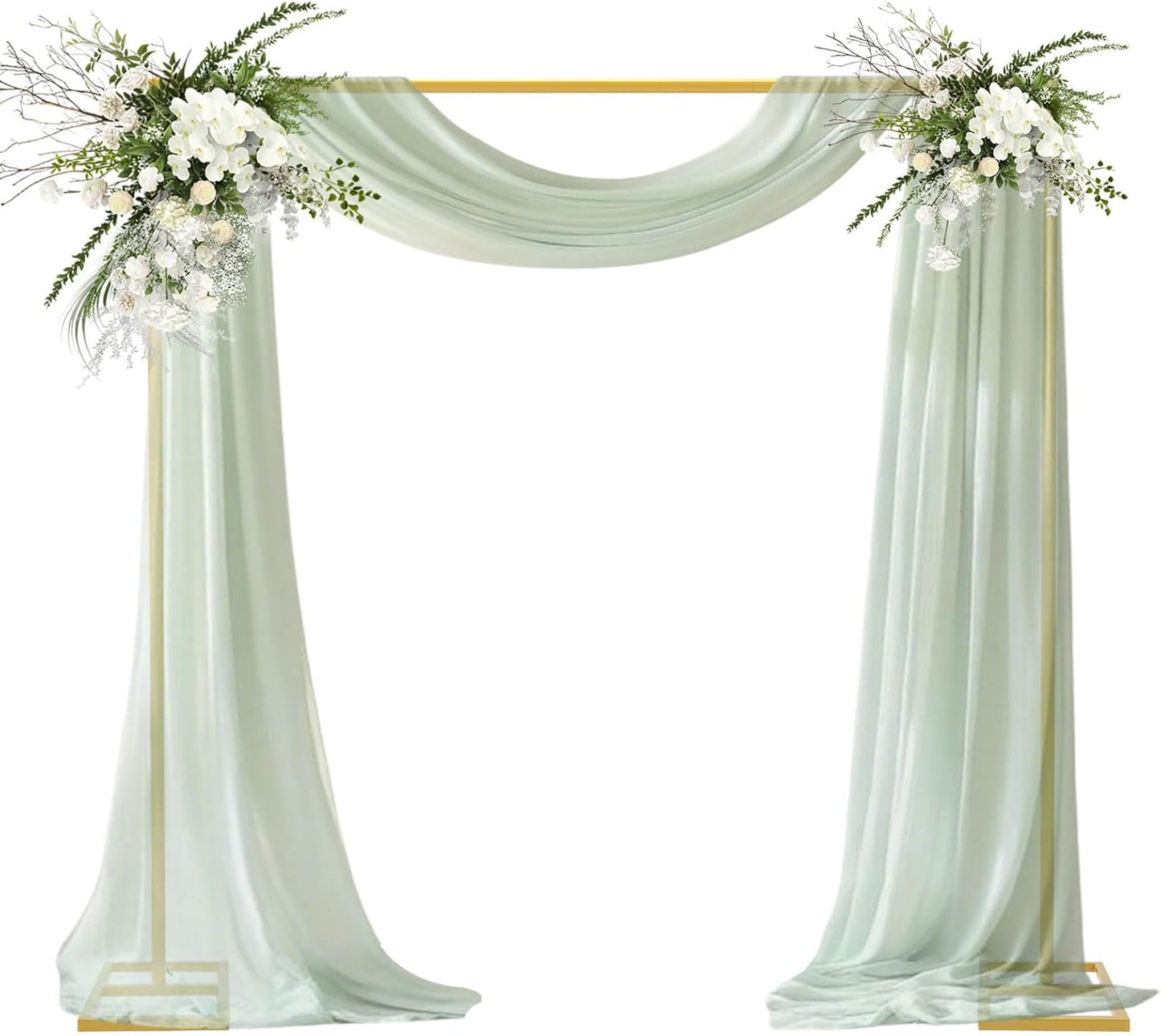 Soporte telón cuadrado ajustable 8.2ft para arco boda dorado