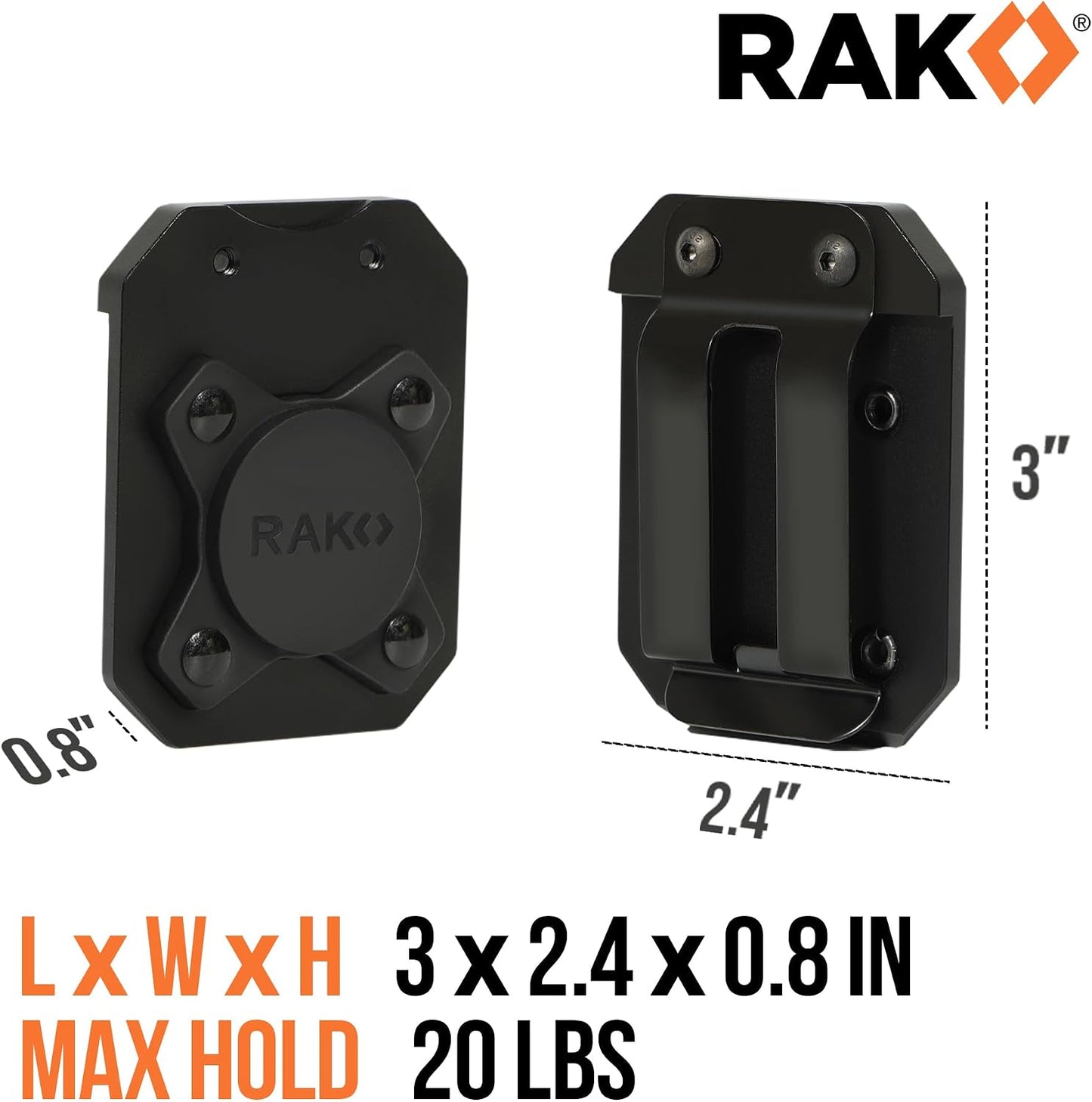 Soporte magnético cinturón 20lb clip resistente