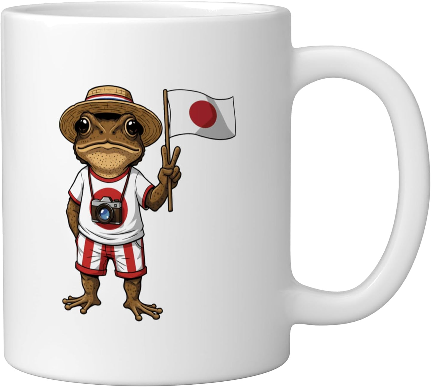 Taza Cerámica Bandera Japón Blanca
