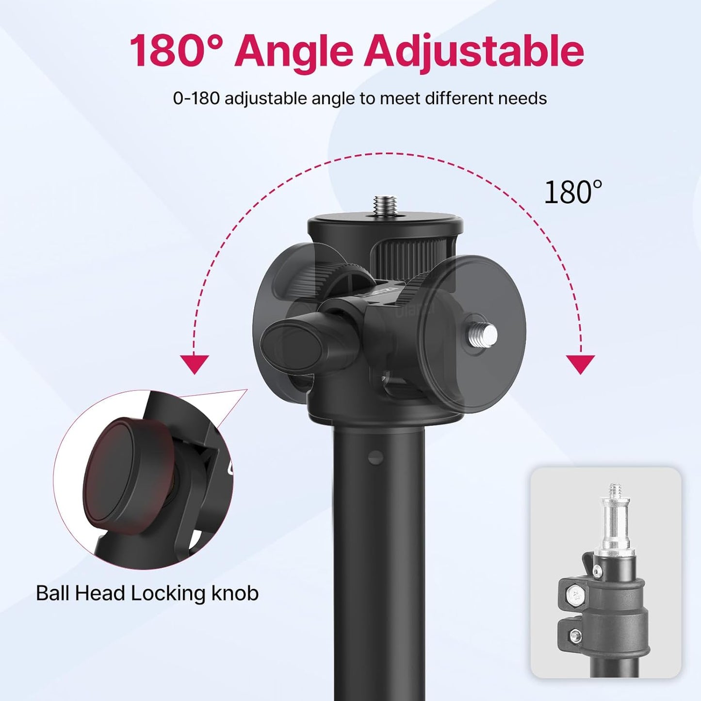 Soporte luz fotografía extensible trípode 81pulg ajustable 1/4