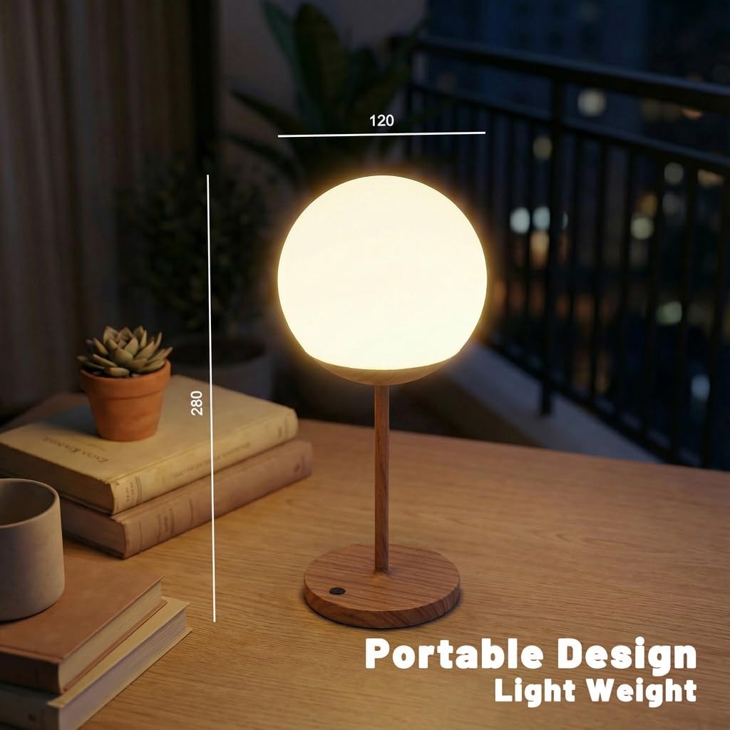 Lámpara mesa inalámbrica luz noche recargable tactil 2700K
