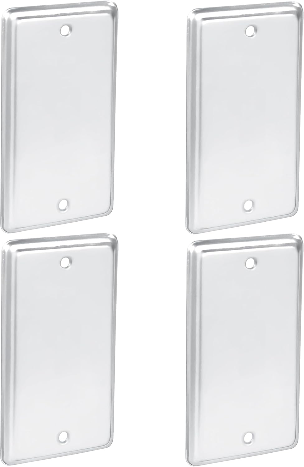 Cubiertas toma corriente blanco una banda 4x2 pack 4 placa metal