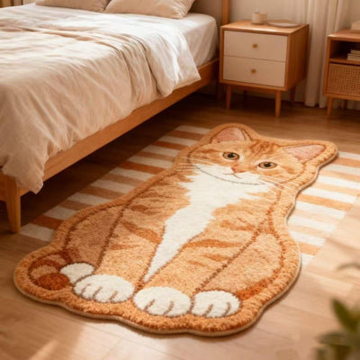 Alfombra para gatos forma irregular dibujos animados