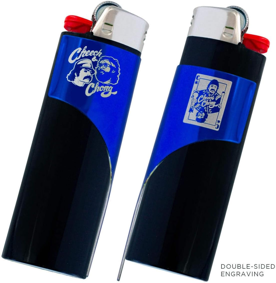 Funda metal multiusos con encendedor azul