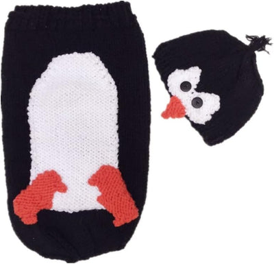 Accesorios foto bebé sombrero pingüino saco dormir niño niña