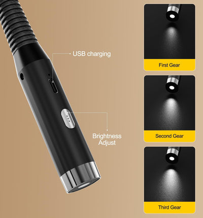 Luz de lectura LED para cuello con 3 niveles de brillo