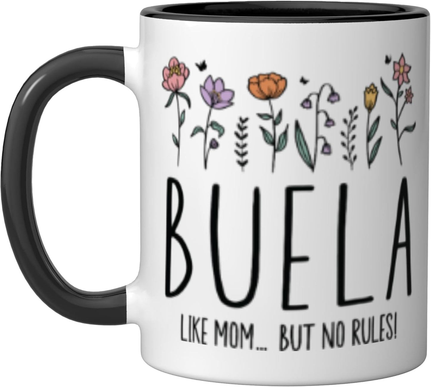 Taza Cerámica Like Mom... Sin Reglas Negro/Blanco