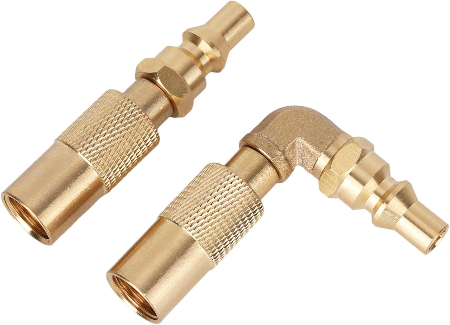 2 Adaptadores 1/4pulg Propano Recto y Codo para Parrilla Blackstone