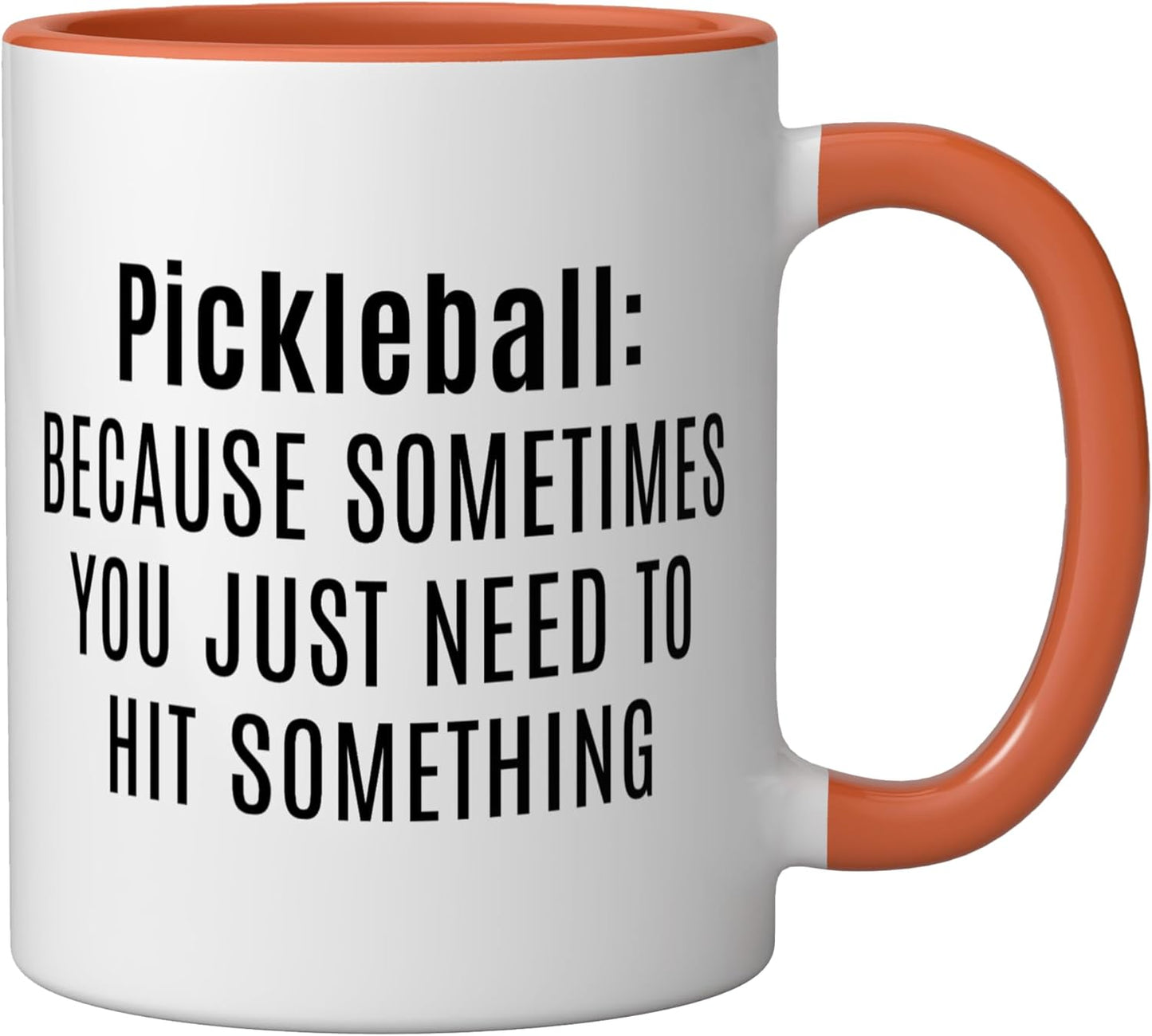 Taza Cerámica Pickleball Color Naranja/Blanco