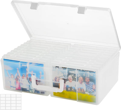 Caja 5x7pulg 18 contenedores transparentes fotos manualidades