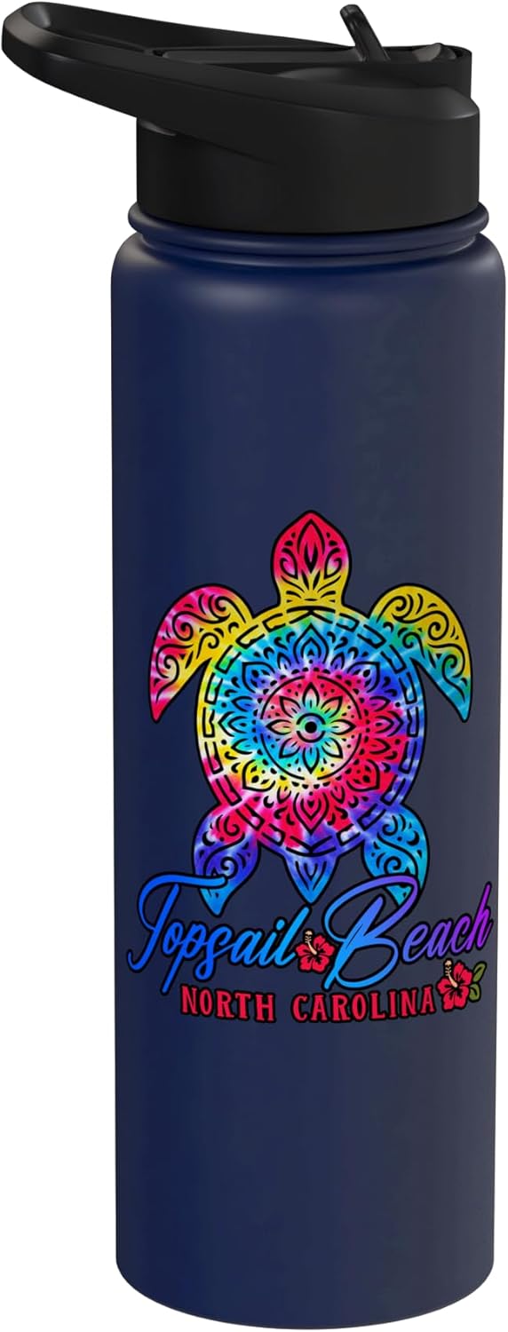 Botella de agua acero inoxidable estampado mariposa playa Carolina verano
