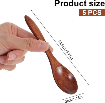 Cucharas de madera Molain multiusos para café, postres y sopa