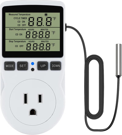 Termostato enchufable digital para calefacción y refrigeración