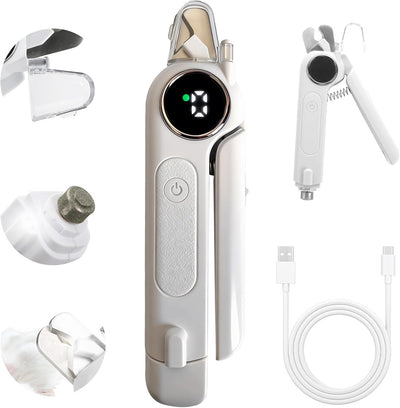 Amoladora 2en1 para perros gatos luz LED recortador uñas