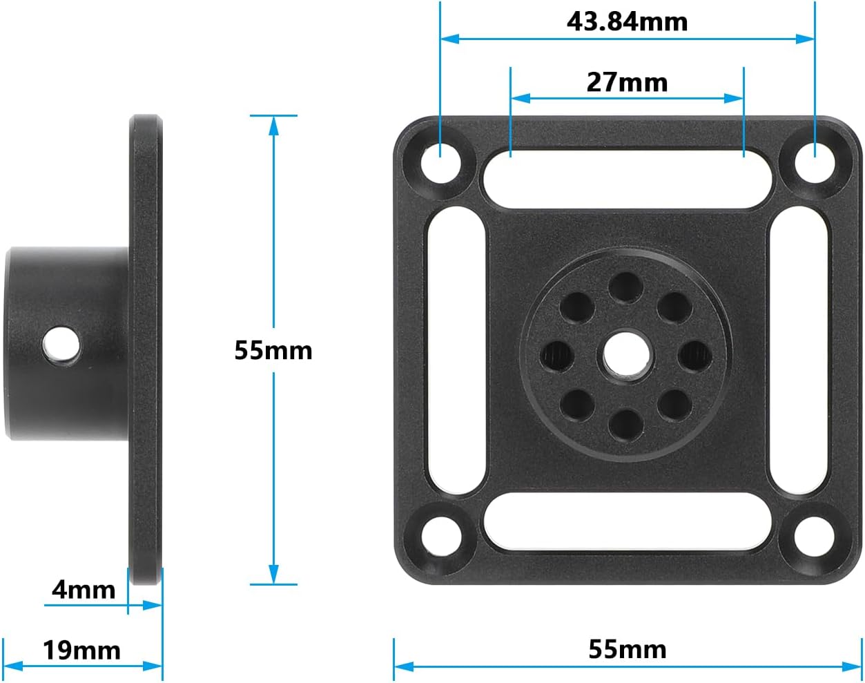 Soporte pared/techo rosca 1/4-20 ranuras 3689