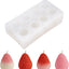 Molde de silicona 3D de fresa con 8 cavidades para velas, jabón y decoración de pasteles