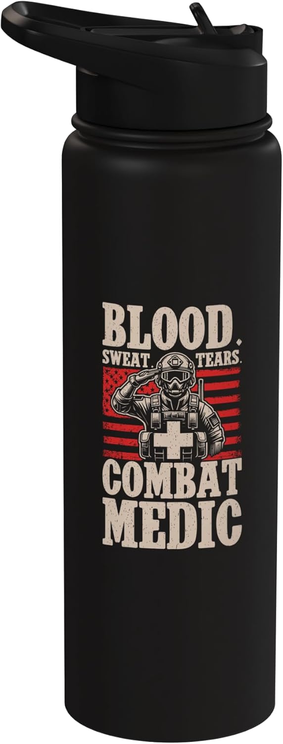 Botella de agua aislada de acero inoxidable Combat Medic