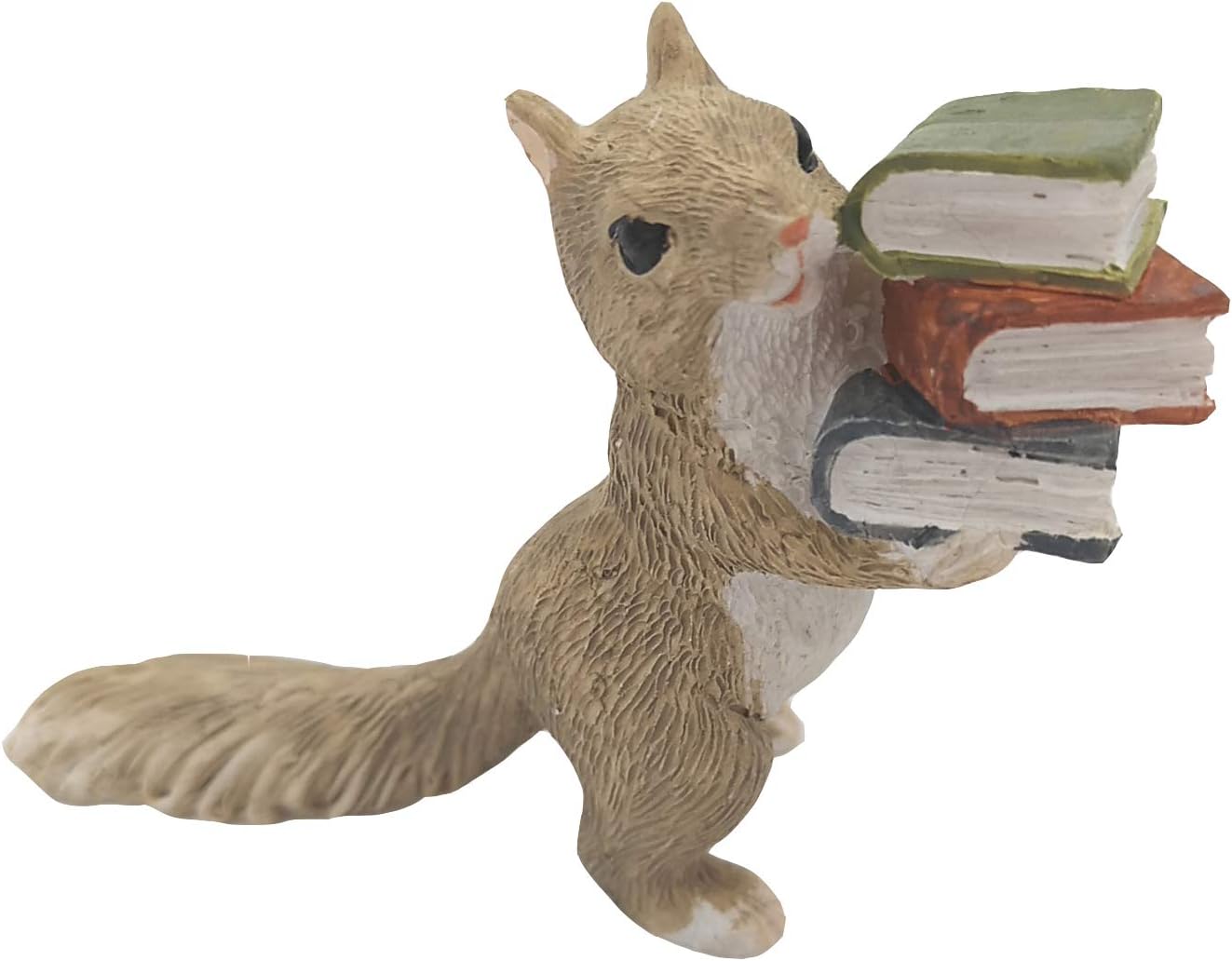 Figura ardilla jardín hadas libros criar