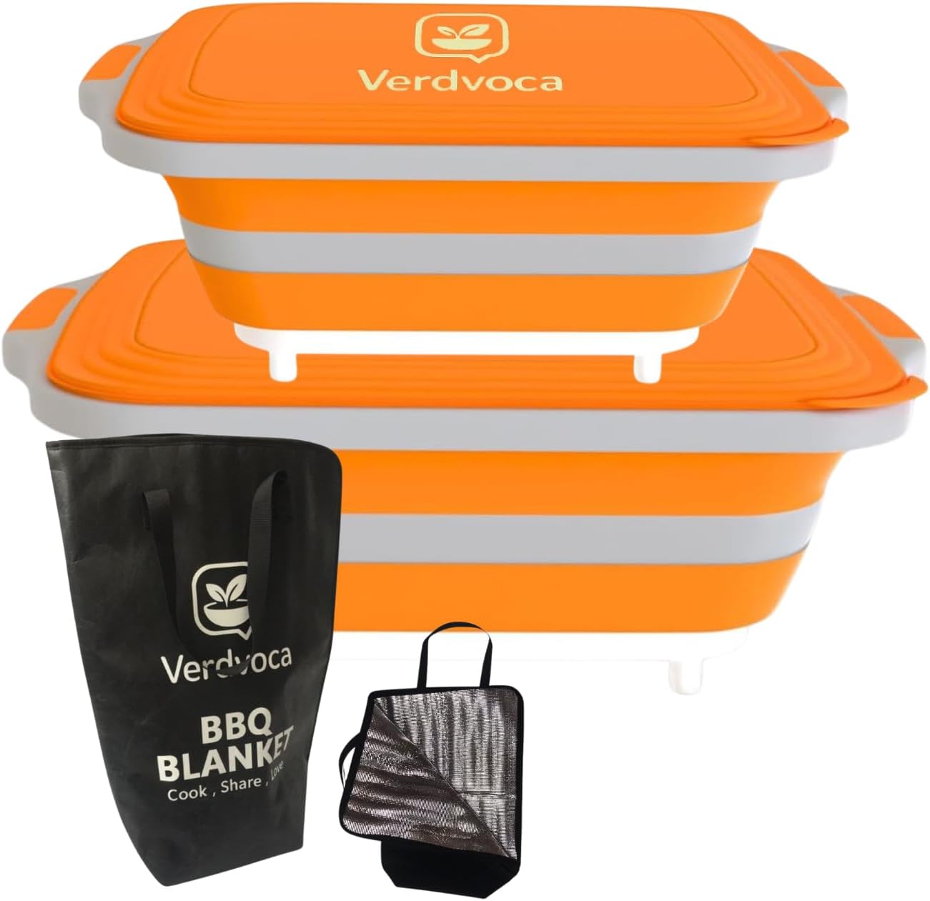 Set de cubetas plegables para barbacoa 30L y 16L