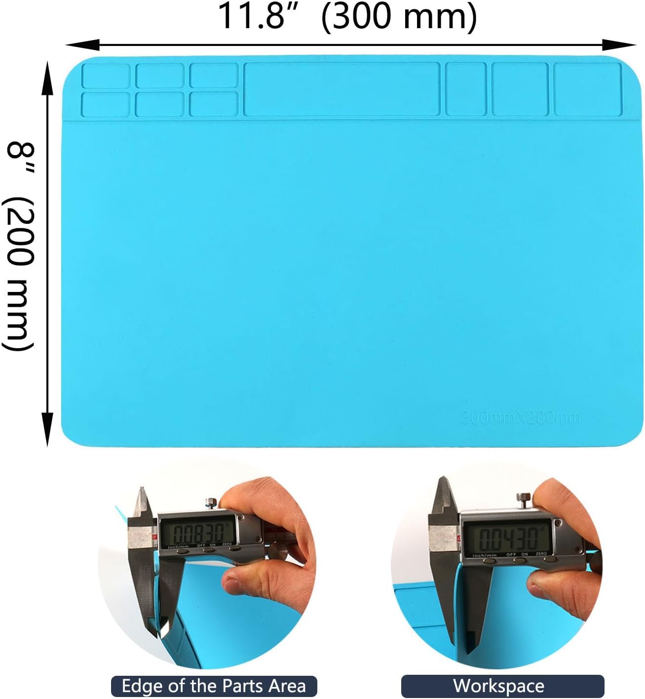 Alfombrilla soldadura 11.8x8pulg resistente alta temperatura
