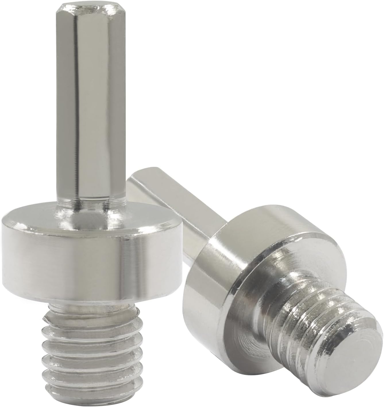 2 Adaptadores Broca Núcleo Acero Aleado Rosca 5/8 Pulg Hex