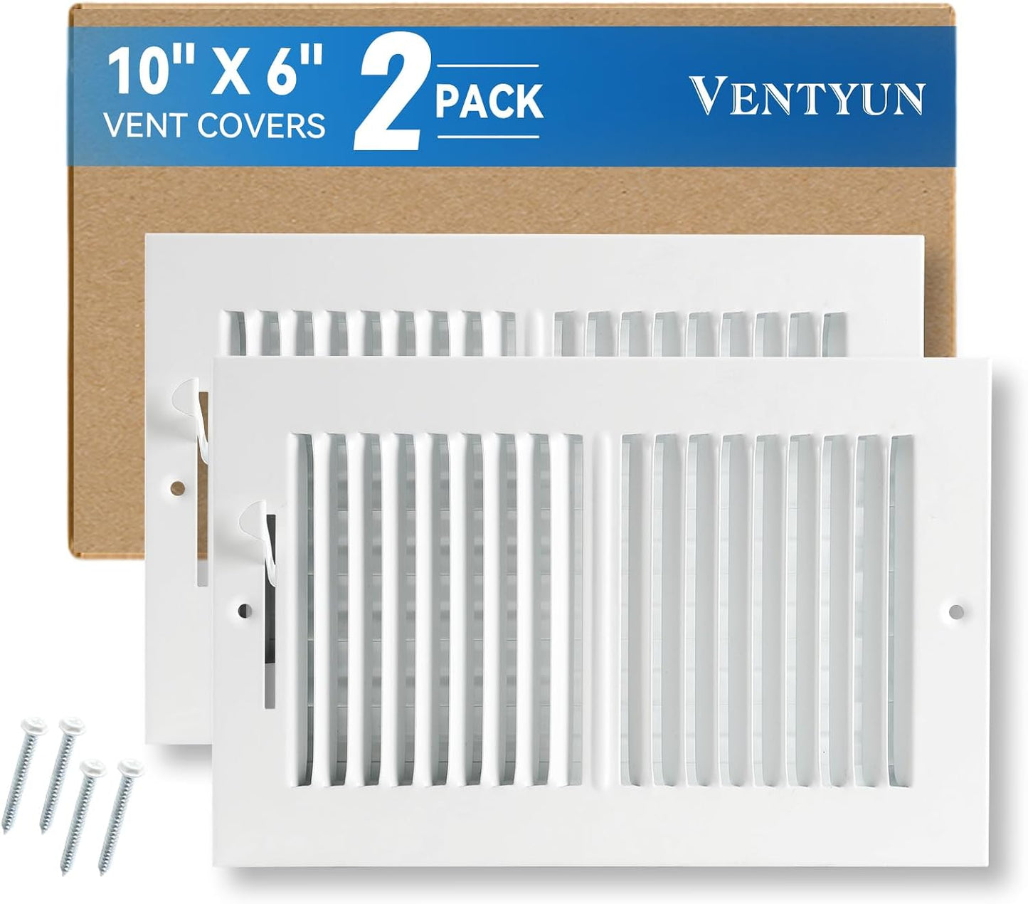 Set 2 Cubiertas Ventilación Aire Pared Techo 10x6pulg
