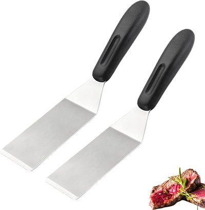 Juego de 2 espátulas pequeñas de acero inoxidable para cocina