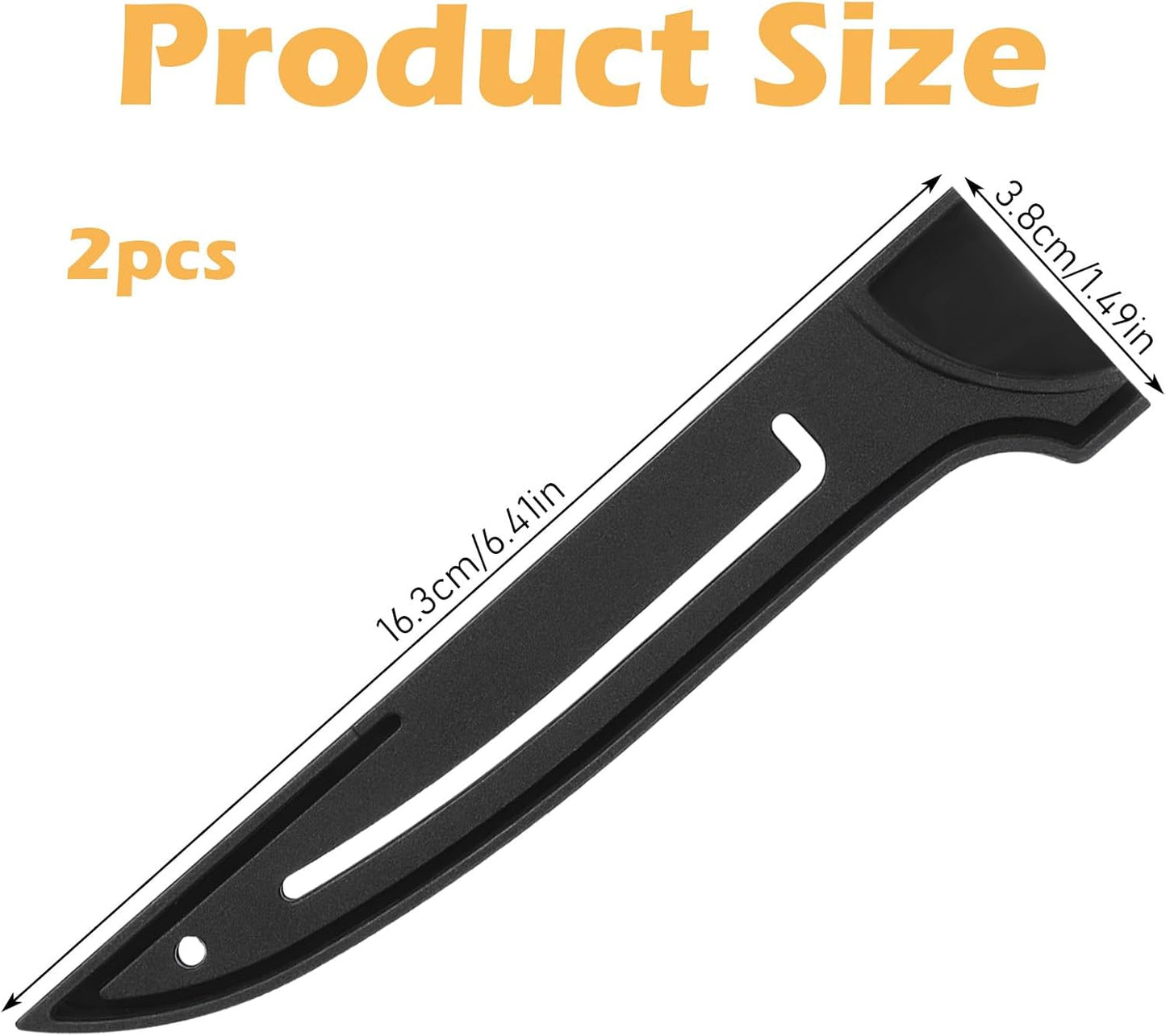 2 Fundas Plástico PP para Cuchillos 6pulg Negro