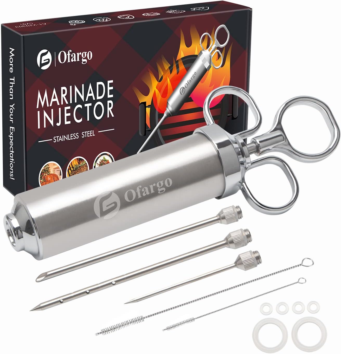 Inyector carne 3 agujas para ahumar 2oz con manual