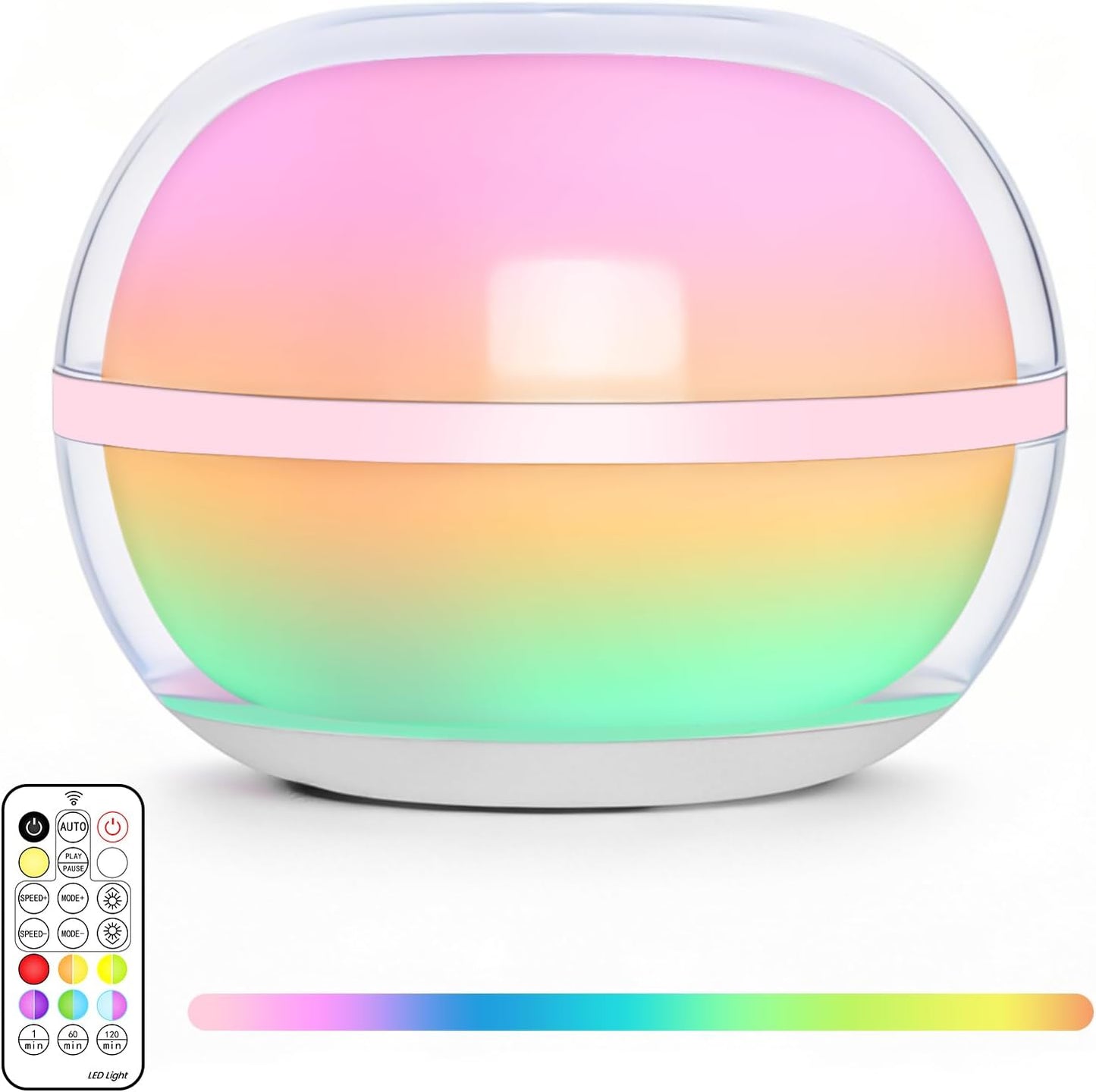 Luz nocturna esfera 3.5pulg RGB recargable magnética