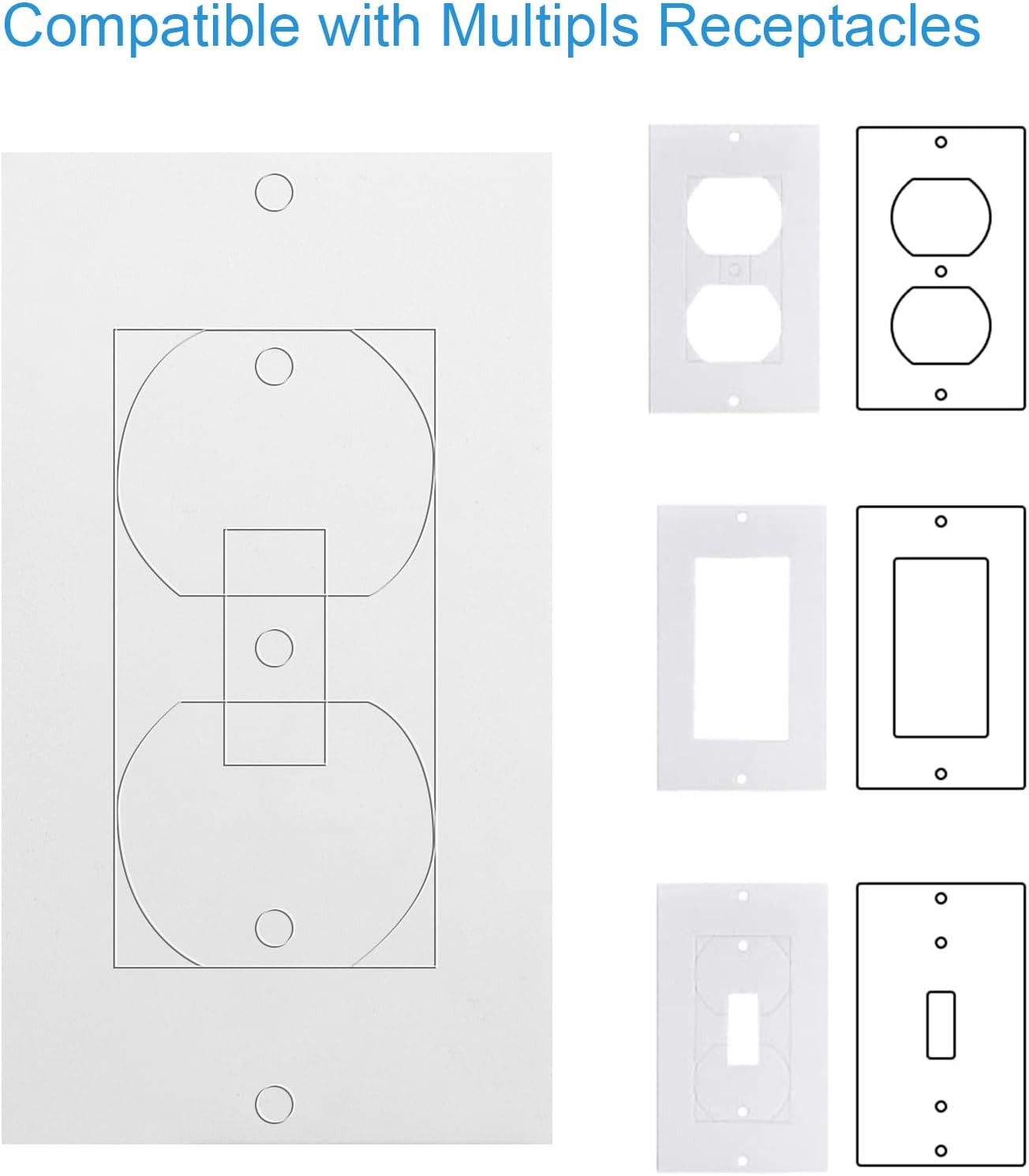 40 Almohadillas Aislantes EVA para Interruptor Luz Pared
