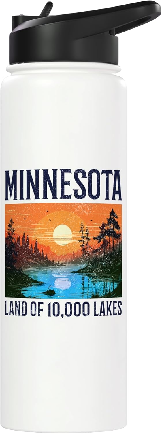 Botella agua acero inox aislada Minnesota