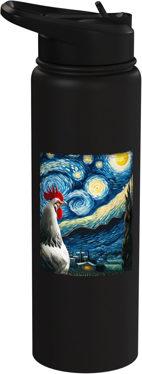 Bote de agua acero inoxidable estilo Van Gogh Noche Estrellada