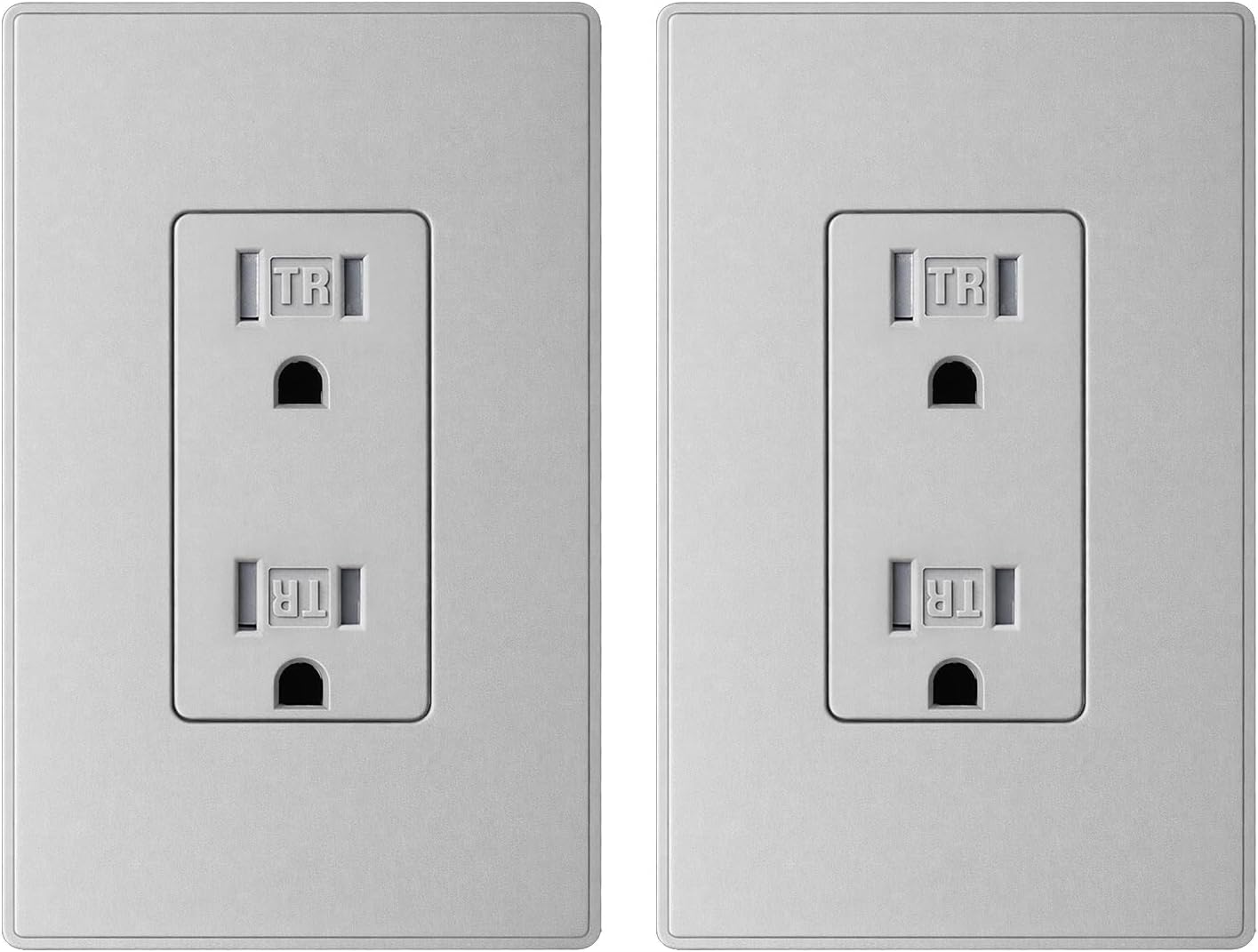 Toma eléctrica pared gris mate resistente TR 15A 125V NEMA 5-15R